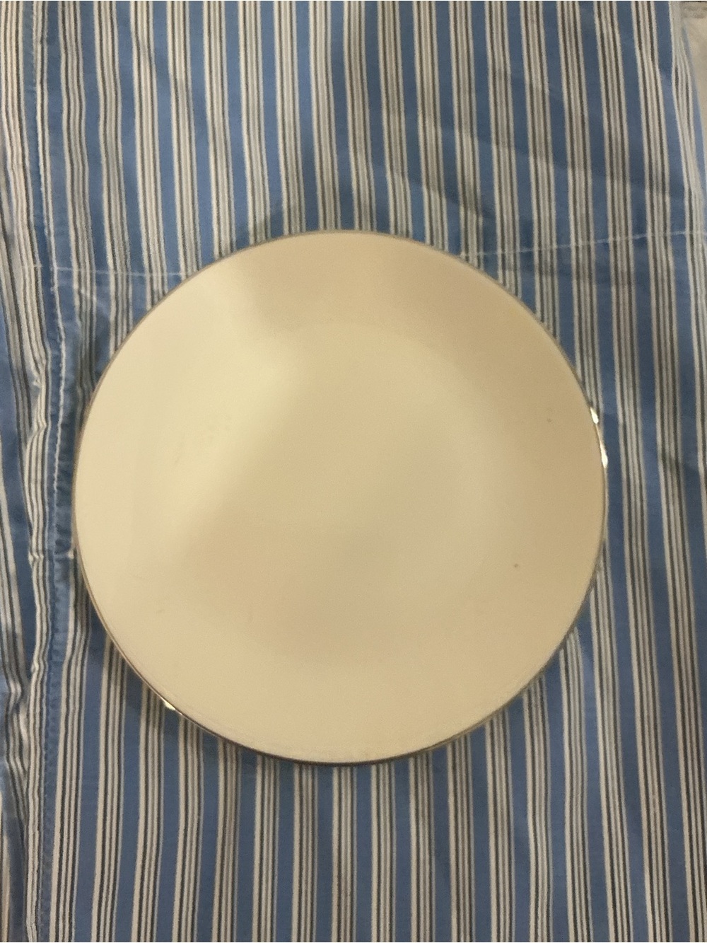 Castleton Symmetraa fine china lunch plate with platinum trim